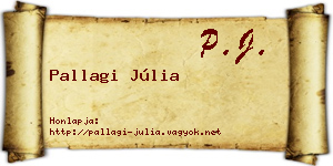 Pallagi Júlia névjegykártya